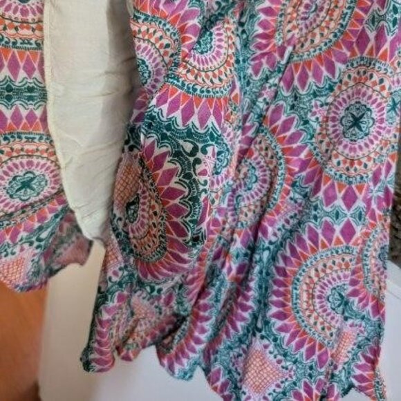 Swishy Party Dress Sleeveless Scoop-neck Sun Dress, Skirt, Vibrant Anthropologie - Picture 11 of 14